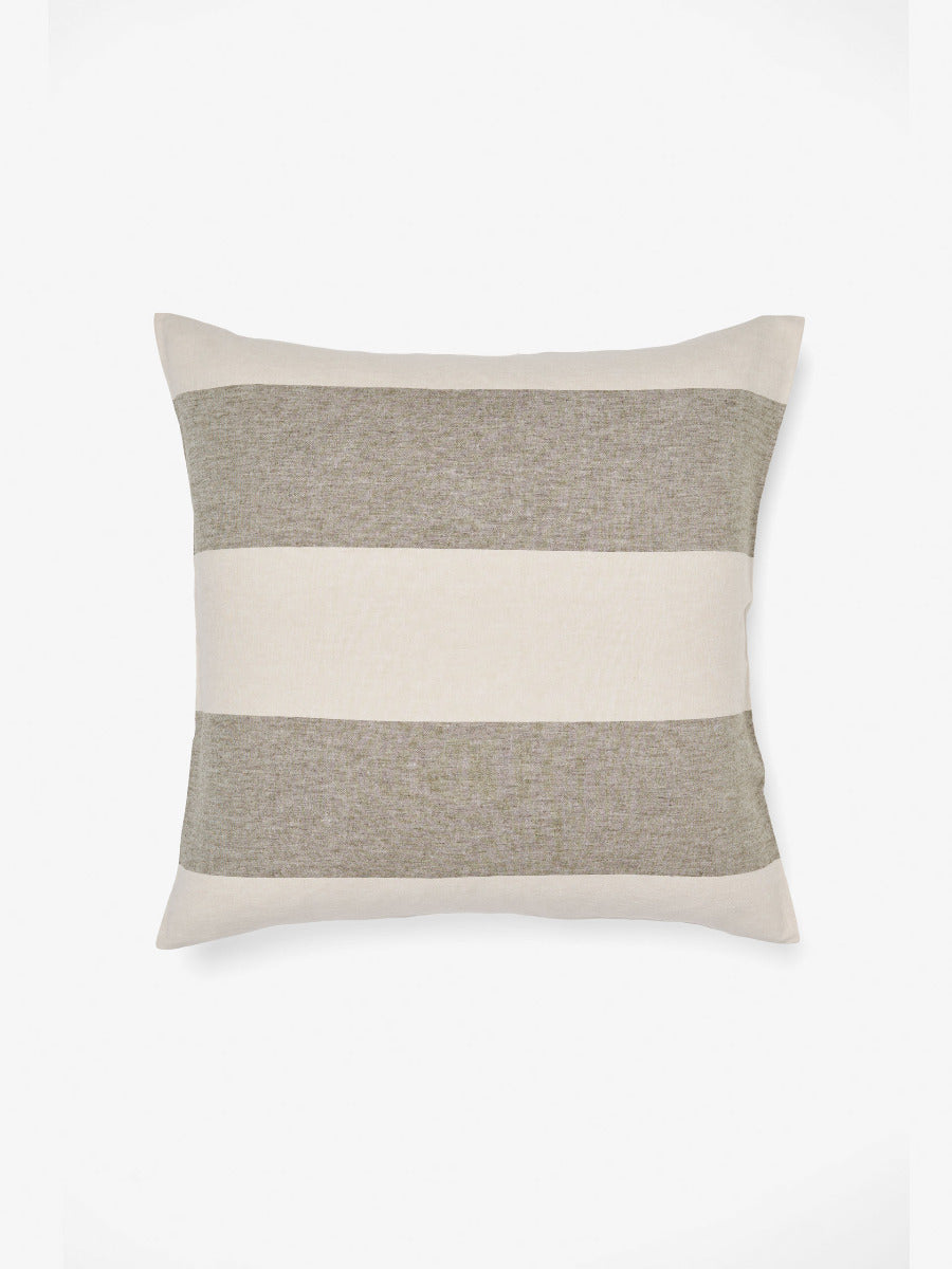 Vintage Wide Stripe Olive European Pillowcase