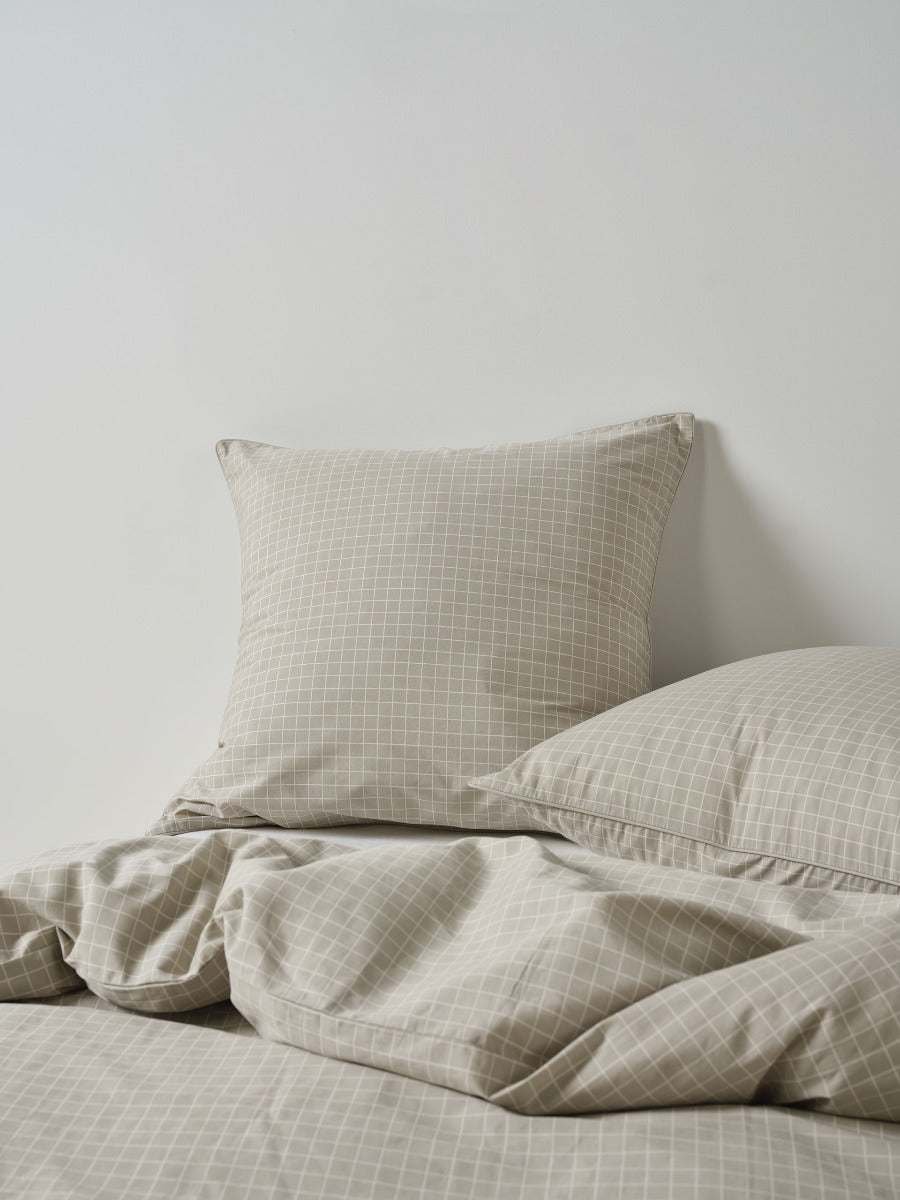 Volley Check Pebble European Pillowcase