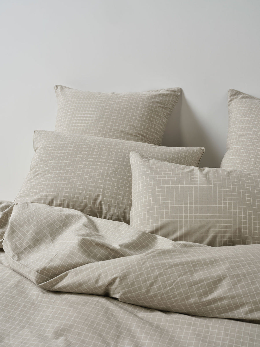 Volley Check Pebble European Pillowcase