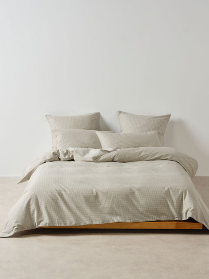 Volley Check Pebble Quilt Cover Set