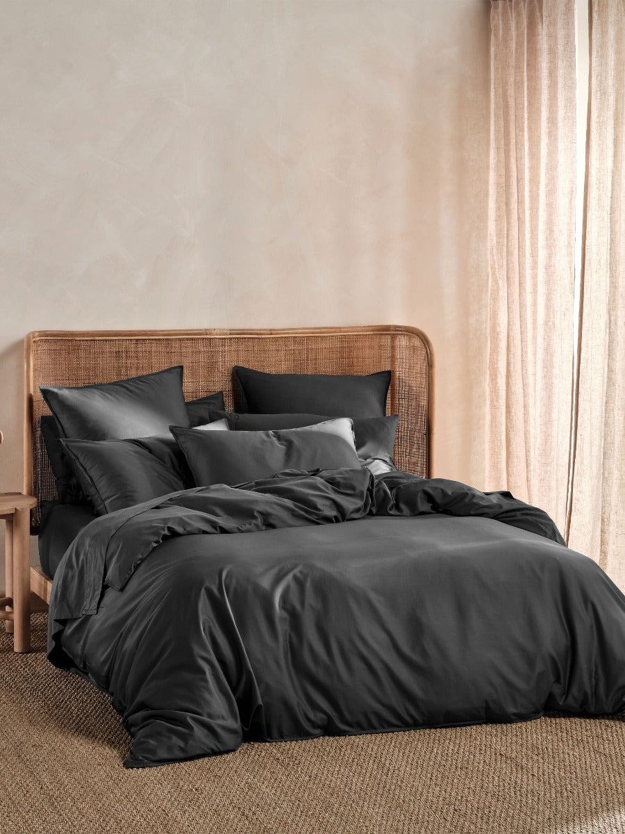 400TC Bamboo/Cotton Nara Charcoal European Pillowcase