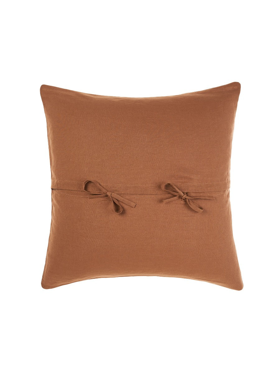 Pure Linen Nimes Cinnamon European Pillowcase