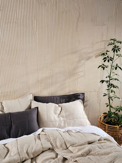 Pure Linen Nimes Natural Pillow Sham Pair