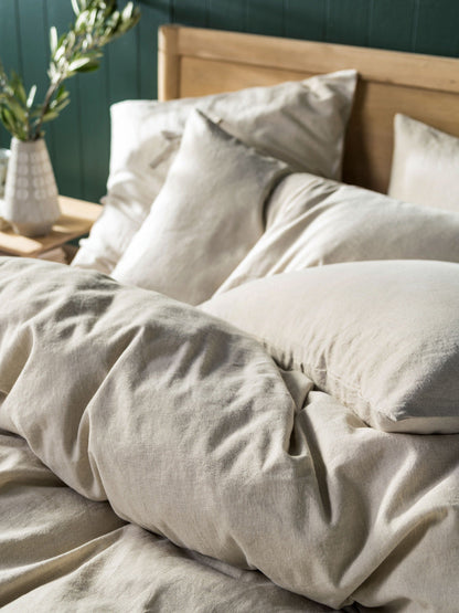 Pure Linen Nimes Natural Standard Pillowcase
