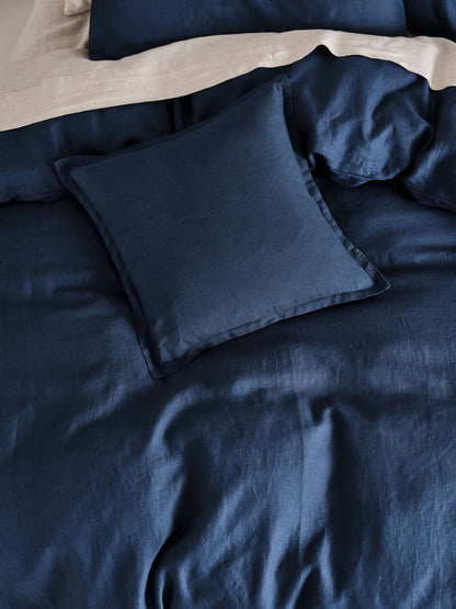 Pure Linen Nimes Navy 48x48cm Cushion
