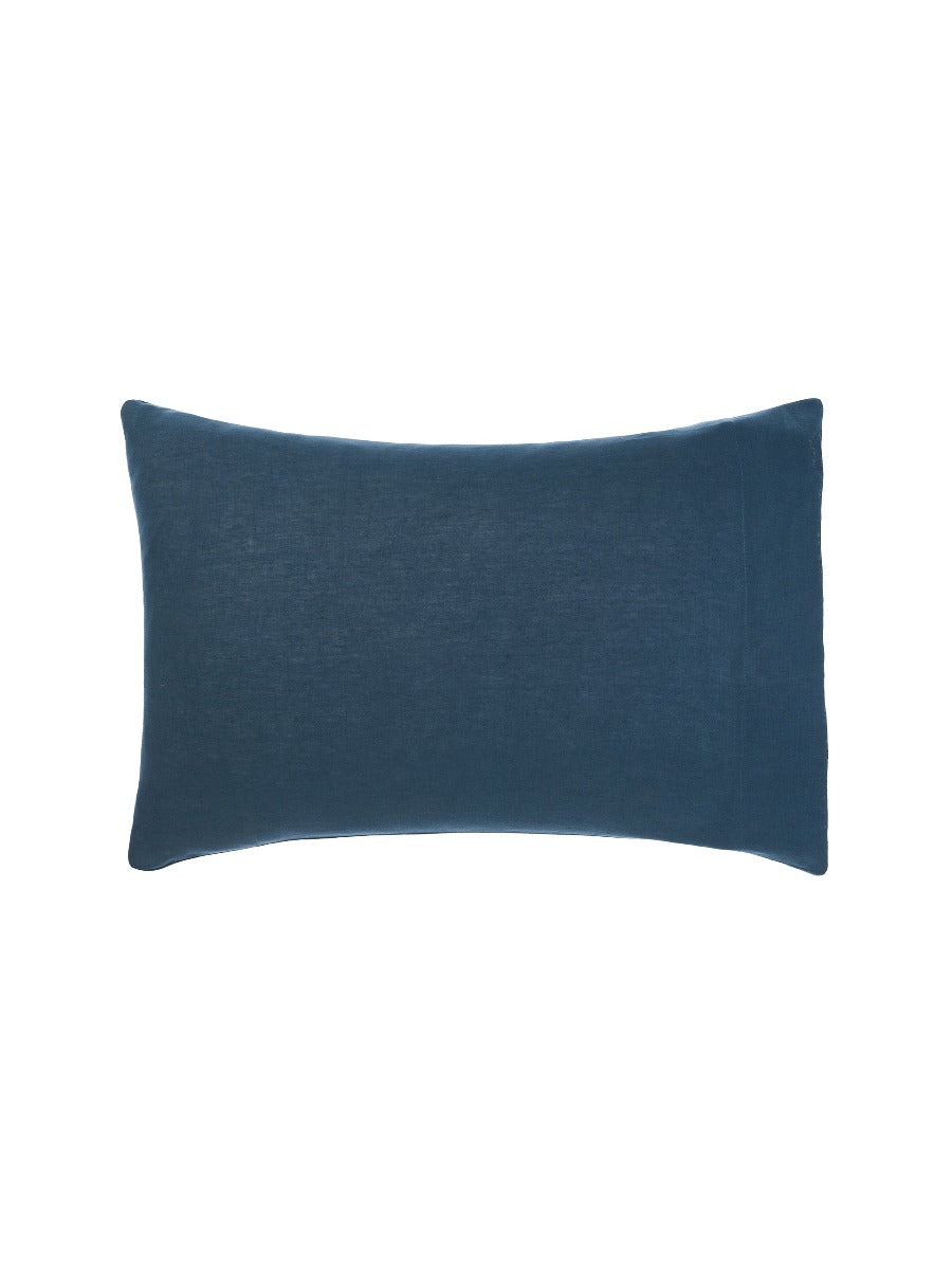 Pure Linen Nimes Navy King Pillowcase