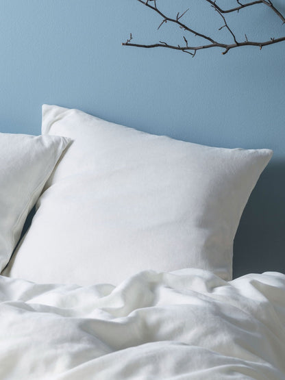 Pure Linen Nimes White European Pillowcase