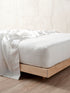 Pure Linen Nimes White Fitted Sheet