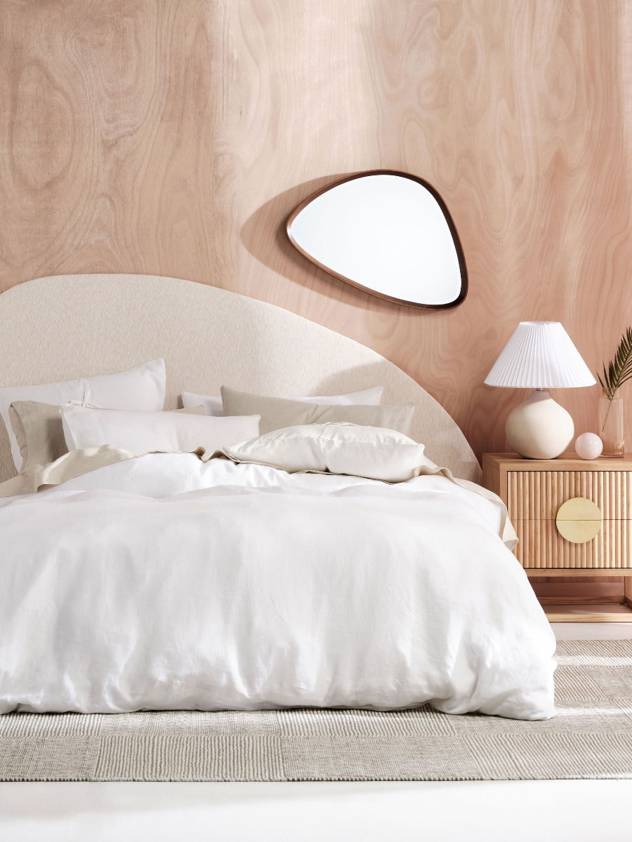 Pure Linen Nimes White Quilt Cover Set