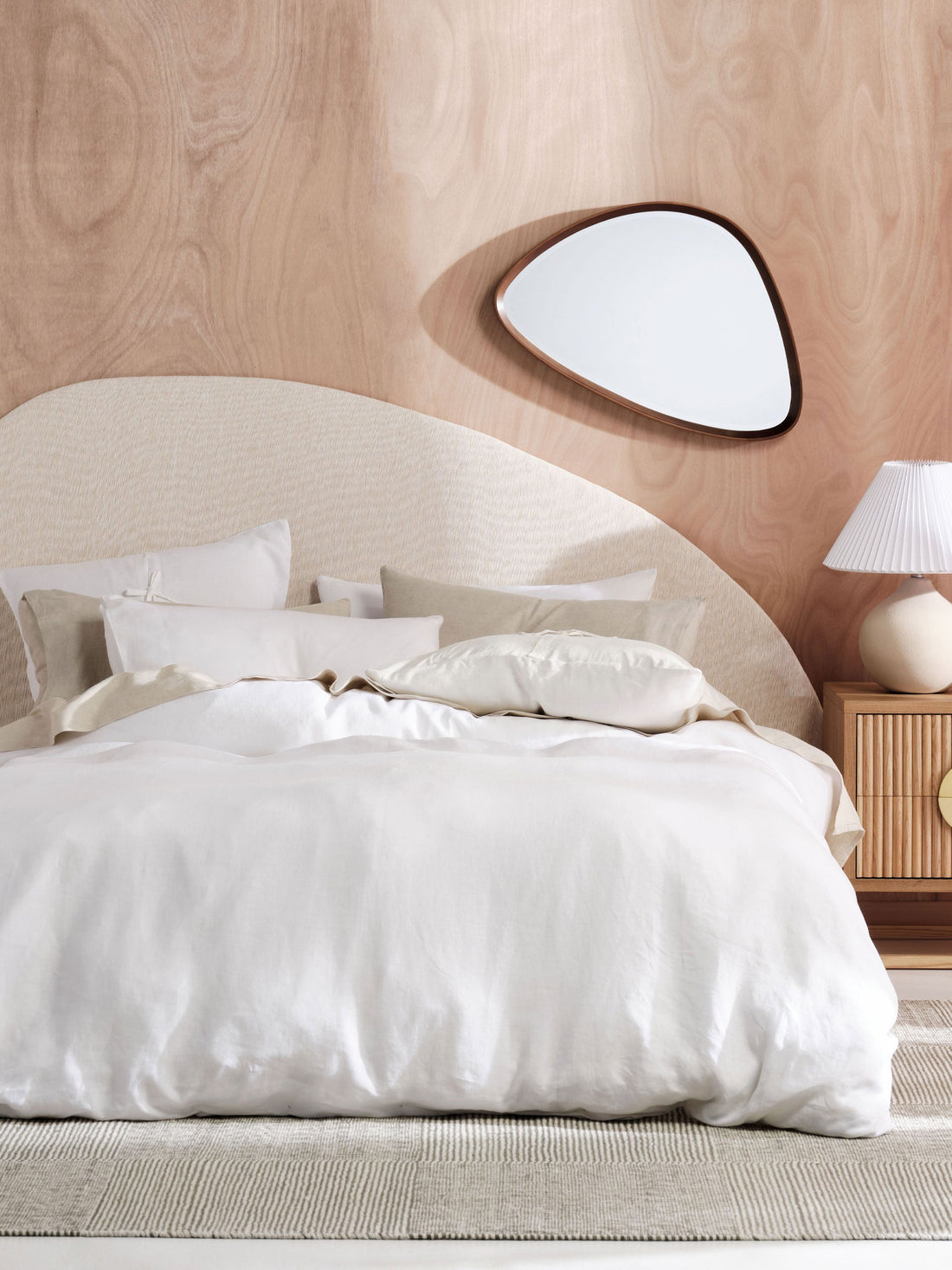 Pure Linen Nimes White Quilt Cover Set