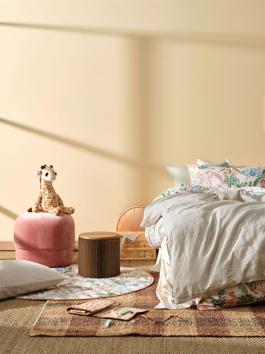 Pure Linen Nimes Natural Quilt Cover Set