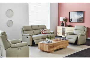 Bailey Leather 3 Seater with Recliner Chairs