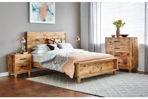 Botanical Queen Bed with Bookshelf Footend