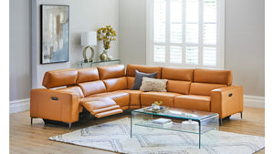 Charisma Leather Electric 5 Seater Corner Suite