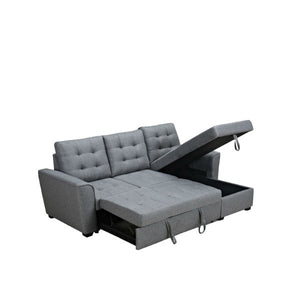 Gabby Fabric Lounge with Sofabed and Storage Corner Chaise