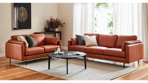 Brandy Leather 2 or 3 Seater Sofa Lounge