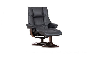 IMG Nordic 60 Large Leather Armchair and Stool
