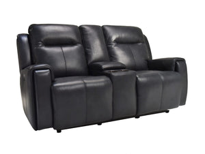 La-Z-Boy United Leather Twin Power Reclining 2.5 Seater with console