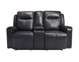 La-Z-Boy United Leather Twin Power Reclining 2.5 Seater with console