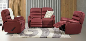 Wisconsin Fabric 3 Seater with Recliner Chairs