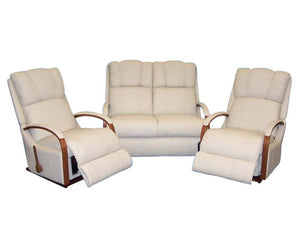 La-Z-Boy Harbor Town Leather 2 Seater with 2 x Rocker Recliners