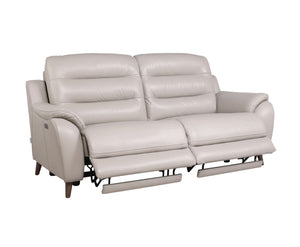 La-Z-Boy Vermont Leather 3 Seater Twin Power Recliner with Adjustable Headrests
